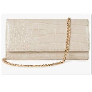 The Drop Women's Leroya Wallet on Chain Crossbody, Ivory